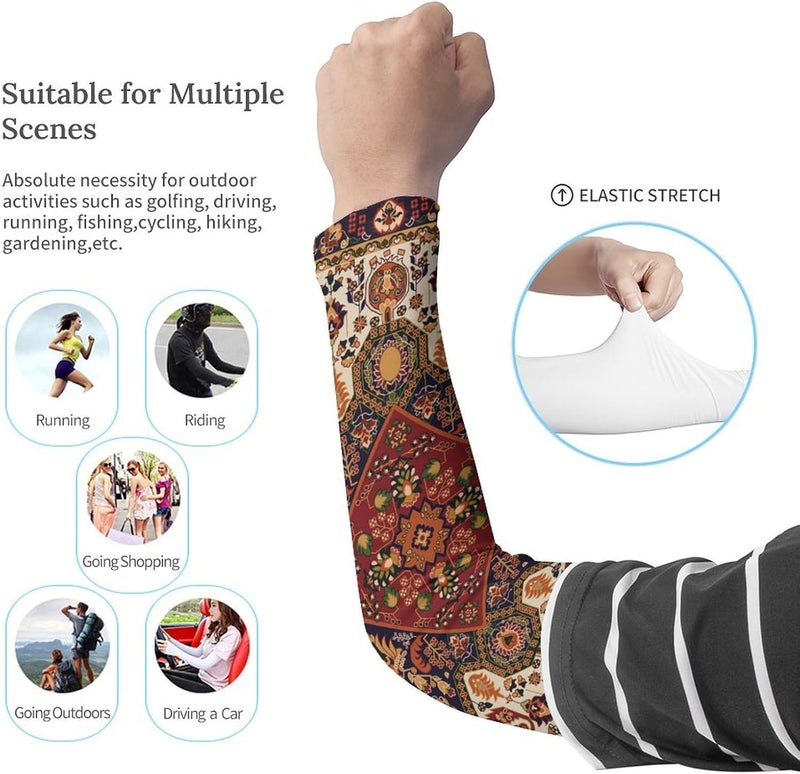 QiErDesign Marble Sports Compression Arm Sleeves for Men & Women - Youth Arm Sleeve Baseball Volleyball Sleeves & Basketball Sleeve - Image 2